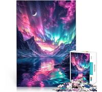Puzzles de 2000 pièces pour Adolescents Montagne Aurora Borealis Jeu Familial pour et Renforcer l'amour Entre Les Couples 70x100cm