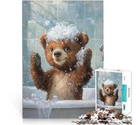 Puzzles de 2000 pièces pour Adolescents Ours dans Un Bain moussant Jeux de détente est idéal comme Cadeau pour Toute la Famille 70x100cm