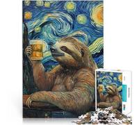 Puzzles de 2000 pièces pour Adolescents Paresseux drôle Buvant de la bière Casse-tête Offrir en Cadeau à Toute la Famille 70x100cm