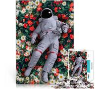 Puzzles de 2000 pièces pour Adolescents Parterre de Fleurs d'astronautes Jeu Pratique Renforcer l'amour Entre Les Couples 70x100cm