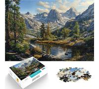 Puzzles de 2000 pièces pour Adolescents Paysage de lac de Montagne Jeux Amusants Chaque pièce est Unique - Jeu Familial Stimulant et Amusant 70x100cm