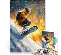 Puzzles de 2000 pièces pour Adolescents Peinture à l'huile Passion Snowboard Jouets de Jeu Cadeau pour Les Anniversaires 70x100cm