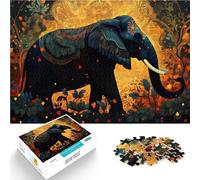 Puzzles de 2000 pièces pour Adolescents Peinture Abstraite Éléphant Jeu intellectuel est idéal comme Cadeau pour Toute la Famille 70x100cm