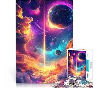 Puzzles de 2000 pièces pour Adolescents Rayon Cosmique Néon Espace Planètes Nuages Nature Impossible Super Cadeau 70x100cm