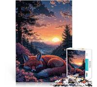 Puzzles de 2000 pièces pour Adolescents Renard Mignon endormi Sakura Jeu intellectuel Liste de souhaits avec Le Père Noël 70x100cm
