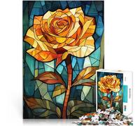 Puzzles de 2000 pièces pour Adolescents Rose en vitrail pour Le Jeu éducatif Challenge Toy Interaction Parent-Enfant 70x100cm