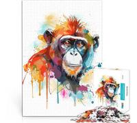 Puzzles de 2000 pièces pour Adolescents Singe Aquarelle Abstrait Activité familiale Car C'est Un pour Toute la Famille 70x100cm