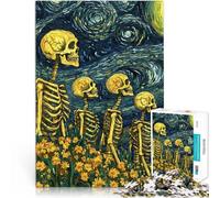 Puzzles de 2000 pièces pour Adolescents Squelettes Nuit étoilée Apprentissage éducatif Renforcer l'amour Entre Les Couples 70x100cm