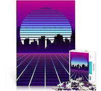 Puzzles de 2000 pièces pour Adolescents Synthwave Urbaine rêveuse des années 80 Jeux de détente Œuvre d'art 70x100cm
