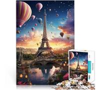 Puzzles de 2000 pièces pour Adolescents Tour Eiffel à Paris Jouets éducatifs d'apprentissage Bon Cadeau 70x100cm