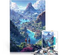 Puzzles de 2000 pièces pour Adolescents Vallée Mystique Compétition de Vitesse Manuelle avec Affiche et Feuille de Questions correspondantes 70x100cm