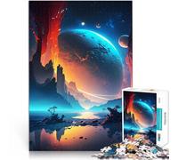 Puzzles de 2000 pièces pour Adolescents Volcan Planète Oasis Réduction du Stress intéressante Œuvre d'art 70x100cm