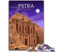 Puzzles de 2000 pièces pour Adultes, Affiche de Voyage de Petra en Jordanie, à partir de 14 Ans, décoration d'intérieur, Jeux de Famille, Cadeaux de Noël et d'anniversaire, 2000 pièces (70x100cm)
