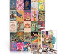 Puzzles de 2000 pièces pour Adultes “Affiche rétro en Couleurs” Fait de Papier,pour Les 14 Ans et Plus Jeux de détente Idées Cadeaux。Taille:70x100cm/27.5x39.3pouce
