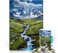 Puzzles de 2000 pièces pour Adultes Art des Montagnes printanières Fait de Papier,pour et à partir de 14 Ans et Plus Jeu Pratique Améliorer l'amour Entre Les Couples。Taille:70x100cm