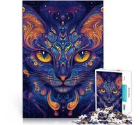 Puzzles de 2000 pièces pour Adultes Art Mandala de Chat psychédélique Jeux de détente est idéal comme Cadeau pour Toute la Famille 70x100cm