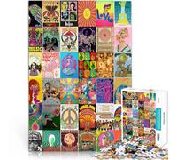 Puzzles de 2000 pièces pour Adultes Art Patchwork Hippie - 副本 Fait de Papier，pour Les 14 Ans et Plus Décoration Parfaite Cadeaux du Père Noël Secret。Taille：70x100cm/27.5x39.3pouce