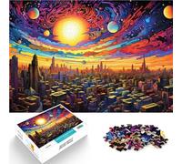 Puzzles de 2000 pièces pour Adultes Art Urbain psychédélique Fait de Papier,Convient aux 14 Ans et Plus Défi de Jeu éducatif Cadeau d'anniversaire。Taille:70x100cm/27.5x39.3pouce