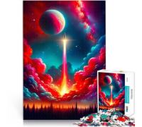 Puzzles de 2000 pièces pour Adultes Aventure en fusée Spatiale Entraînez Votre Cerveau et Vos Mains Super Cadeau 70x100cm