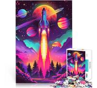 Puzzles de 2000 pièces pour Adultes Aventure en fusée Spatiale Jouets de Jeu pour Cadeau Familial décoration Murale 70x100cm