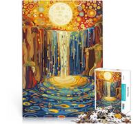 Puzzles de 2000 pièces pour Adultes Cascade étoilée Jouet éducatif d'apprentissage avec Affiche et Feuille de Questions correspondantes 70x100cm