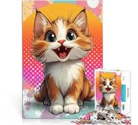 Puzzles de 2000 pièces pour Adultes Chat de Dessin animé Mignon Apprentissage éducatif Renforcer l'amour Entre Les Couples 70x100cm