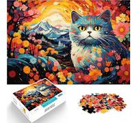Puzzles de 2000 pièces pour Adultes, Chats Japonais fantastiques colorés, Puzzle pour Cadeaux de Noël, Cadeaux de 27,56 po x 39,37 po pour Les 14 Ans