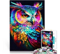Puzzles de 2000 pièces pour Adultes Chouette colorée Jouets de Divertissement Familial est idéal comme Cadeau pour Toute la Famille 70x100cm