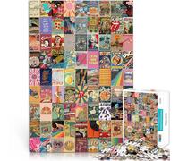 Puzzles de 2000 pièces pour Adultes Collage d'affiches rétro Jouets de Divertissement Familial Œuvre d'art 70x100cm