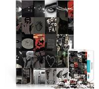 Puzzles de 2000 pièces pour Adultes Collage rétro Noir Séjour Anti-Stress pour Tuer Le Temps Jeu de défi Unique 70x100cm