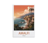 Puzzles de 2000 pièces pour Adultes Côte amalfitaine Italie Puzzle en Papier couchant du Soleil 2000 pièces Jeu de décompression 70x100cm