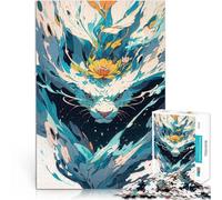 Puzzles de 2000 pièces pour Adultes Dragon avec Une Fleur Entraînez Votre Cerveau et Vos Mains Bon Cadeau 70x100cm