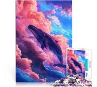 Puzzles de 2000 pièces pour Adultes et Adolescents Baleine dans Le Ciel Fabriqué en Carton Convient aux 14 Ans et Plus Jeux de détente Améliorer l'amour Entre Les Couples。Taille：70x100cm