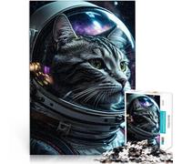 Puzzles de 2000 pièces pour Adultes et Adolescents Chat de l'espace Cosmique Convient aux Personnes âgées de 14 Ans et Plus Loisirs en Famille C'est Un pour Toute la Famille。