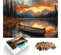 Puzzles de 2000 pièces pour Adultes et Adolescents Coucher de Soleil en Bateau Fabriqué en Carton pour Les 14 Ans et Plus Jeu Familial Anti-Stress défi Difficile Idées Cadeaux。Taille:70x100cm