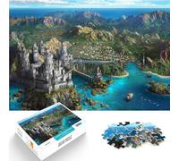Puzzles de 2000 pièces pour Adultes et Adolescents L'île du Château Fabriqué en Carton Convient aux Personnes âgées de 14 Ans et Plus Jouet de défi Décorations et Cadeaux Uniques pour la Maison。