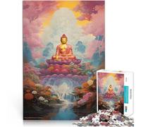 Puzzles de 2000 pièces pour Adultes et Adolescents Peinture de Bouddha Fait de Papier,pour Les 14 Ans et Plus Jeu de Quiz Cadeau d'anniversaire。Taille:70x100cm/27.5x39.3pouce