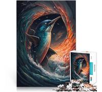 Puzzles de 2000 pièces pour Adultes et Adolescents “Pingouin éthéré” Fait de Papier,pour Les 14 Ans et Plus Œuvre d'art Jouets Cadeaux。Taille:70x100cm/27.5x39.3pouce