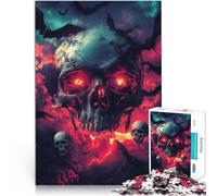 Puzzles de 2000 pièces pour Adultes et Adolescents Squelette d'horreur Fait de Papier，pour Les 14 Ans et Plus Jeu intellectuel avec Affiche et Feuille de Quiz correspondantes。Taille：70x100cm