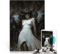 Puzzles de 2000 pièces pour Adultes Fille de l'enfer Fabriqué en Carton pour et à partir de 14 Ans et Plus Améliorer la mémoire Cadeaux pour Les Amis et la Famille。Taille：70x100cm/27.5x39.3pouce