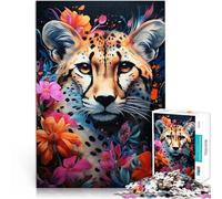 Puzzles de 2000 pièces pour Adultes Fleur et léopard Fait de Papier，pour Les 14 Ans et Plus Jeu Pratique Améliorer l'amour Entre Les Couples。Taille：70x100cm/27.5x39.3pouce