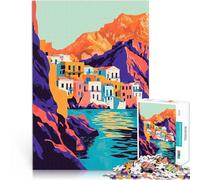 Puzzles de 2000 pièces pour Adultes Grèce Village méditerranéen Jeu Familial pour et est idéal comme Cadeau pour Toute la Famille 70x100cm
