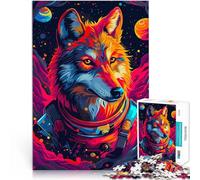 Puzzles de 2000 pièces pour Adultes L'astronaute Wolf Space Compétition de Vitesse Manuelle Idées Cadeaux 70x100cm