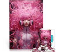 Puzzles de 2000 pièces pour Adultes Le Bonheur du Bruit Rose Réduction du Stress intéressante Une œuvre d'art 70x100cm