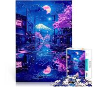 Puzzles de 2000 pièces pour Adultes Lune esthétique de l'anime de Tokyo Jouets de Jeu avec Affiche et Feuille de Questions correspondantes 70x100cm