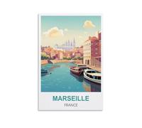 Puzzles de 2000 pièces pour Adultes,Marseille France Puzzle 2000 pièces Jeux éducatifs Décoration d'intérieur 100x70CM