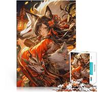 Puzzles de 2000 pièces pour Adultes Masques de Fille Kitsune Jouets de Divertissement Familial Jeu de défi Unique 70x100cm
