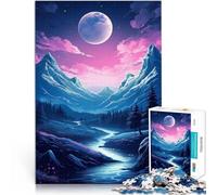 Puzzles de 2000 pièces pour Adultes Montagne Magique Rivière Lune Jeux Jouets Cadeaux Cadeau d'anniversaire, Cadeaux, décoration Murale 70x100cm