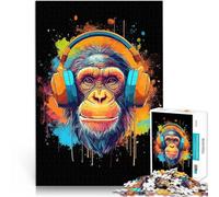 Puzzles de 2000 pièces pour Adultes Musique de Monkey DJ Défi Difficile pour soulager Le Stress Super Cadeau 70x100cm