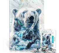 Puzzles de 2000 pièces pour Adultes Ours Polaire de la majesté Arctique Jeu Pratique Décoration d'intérieur et Cadeaux Uniques 70x100cm